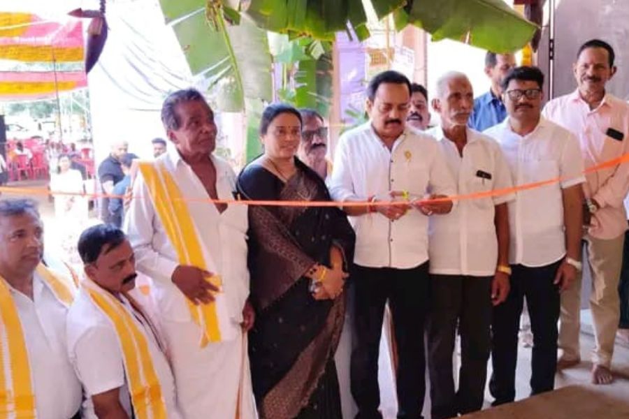 Puttur MLA Ashok Rai inaugurated the Gupura of the Poonjiroti Shri Brahma Baidarkala Garadi Ankathadka
